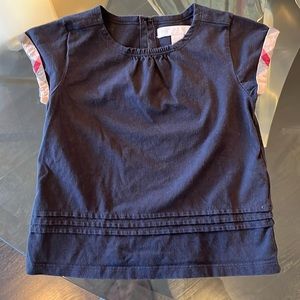 Burberry Toddler Girls short-sleeve shirt, navy size 2Y